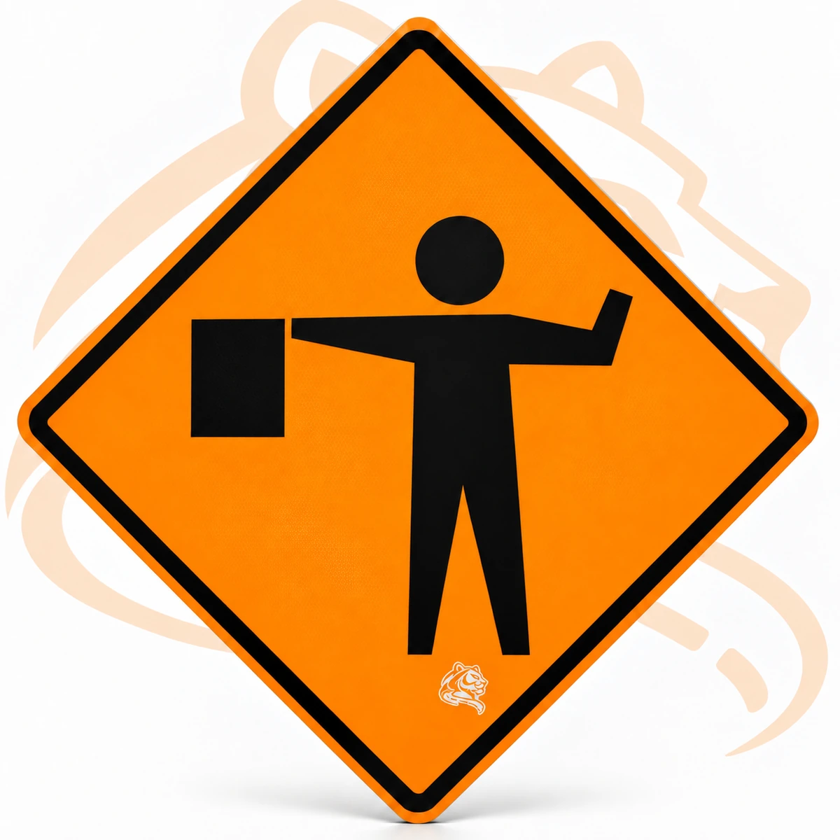 Studio render of Flagger Symbol Sign