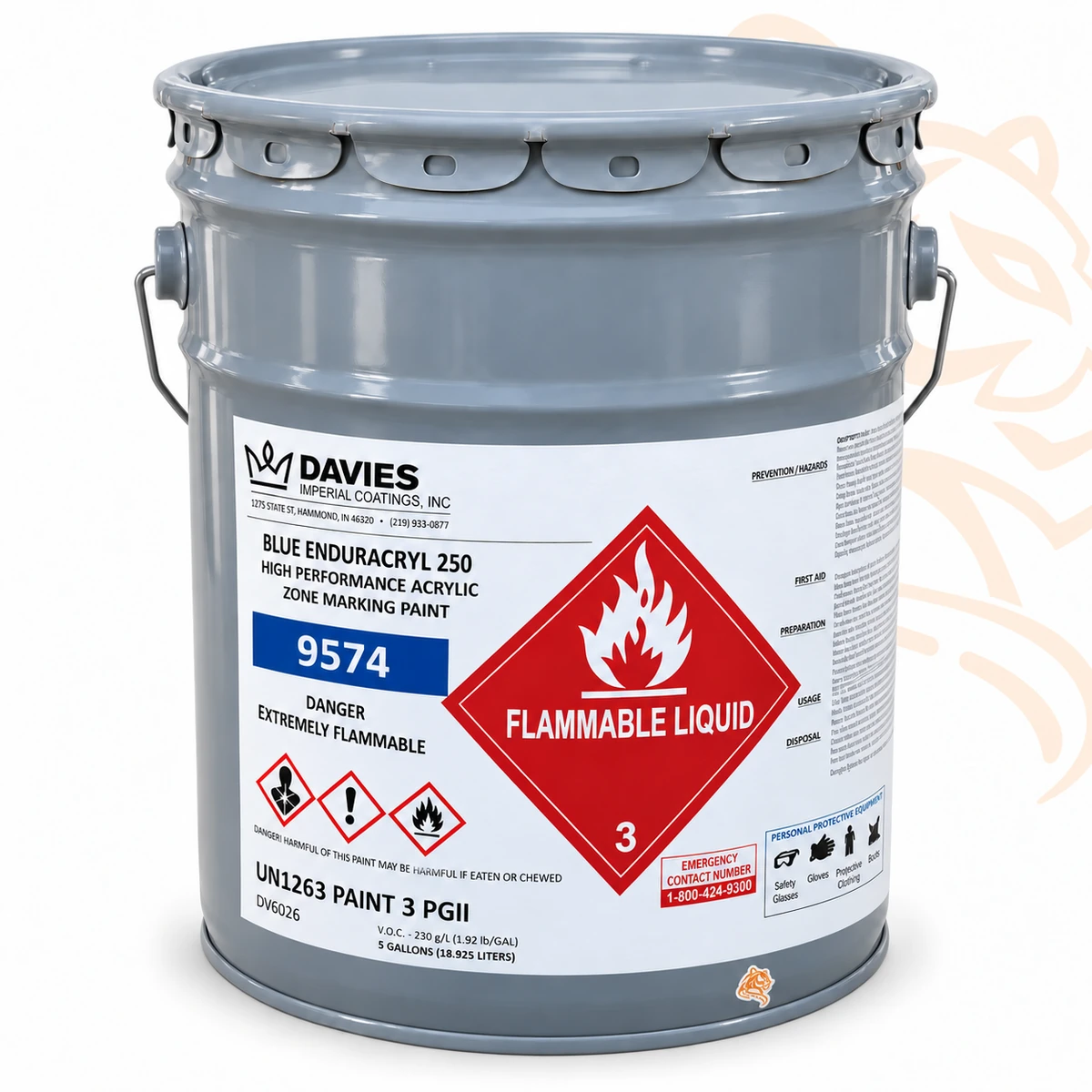 Studio render of Davies Enduracryl 250 — Blue