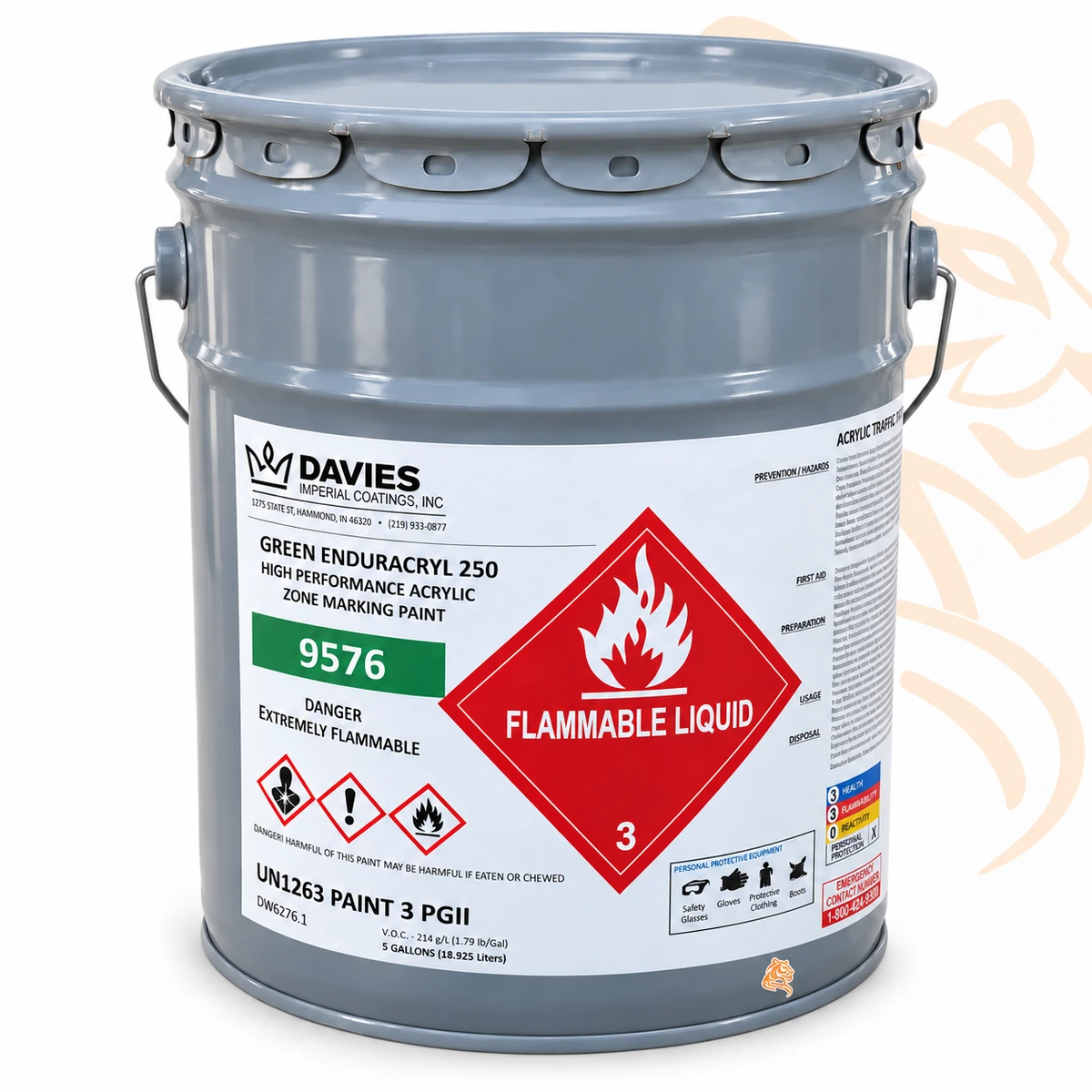 Studio render of Davies Enduracryl 250 — Green