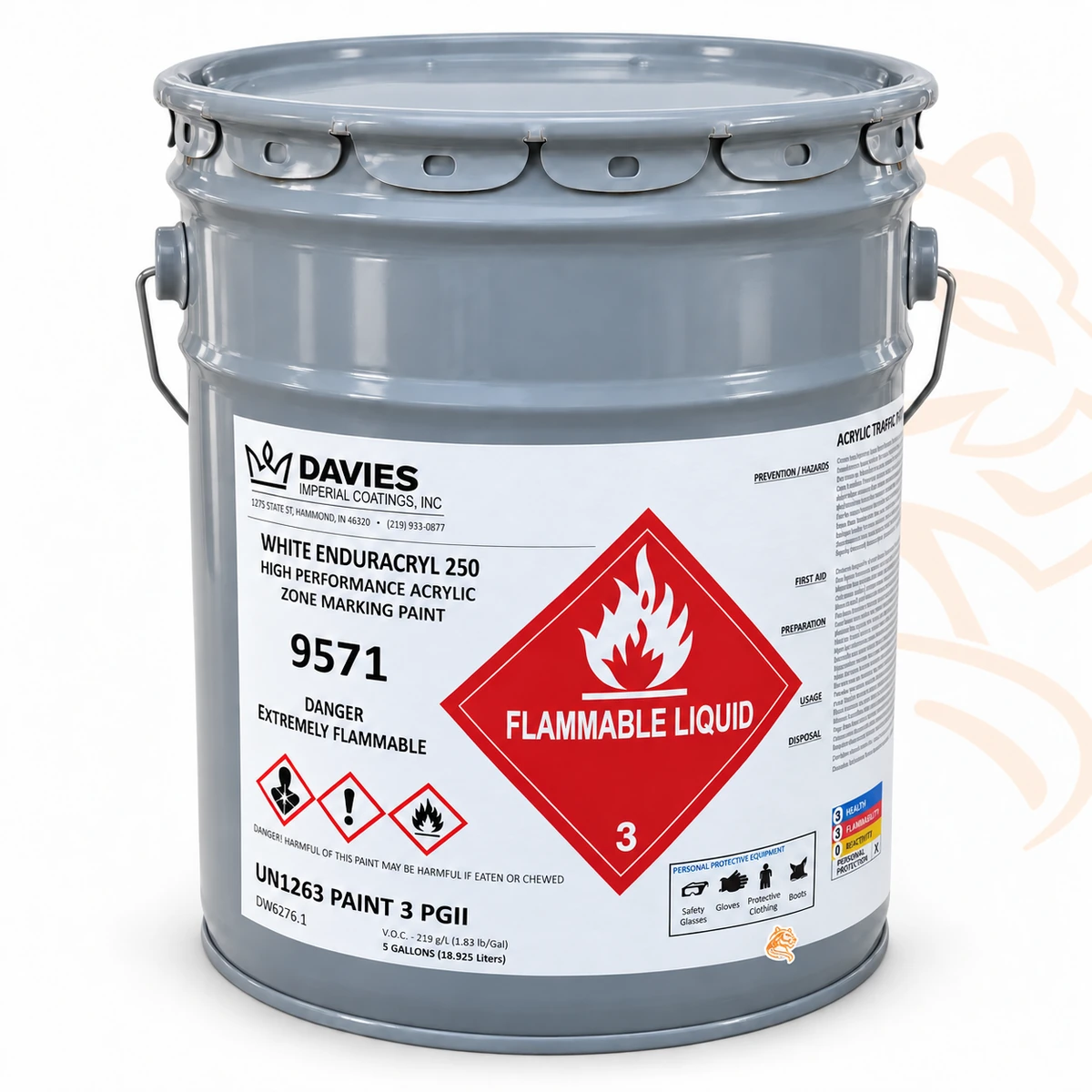 Studio render of Davies Enduracryl 250 — White
