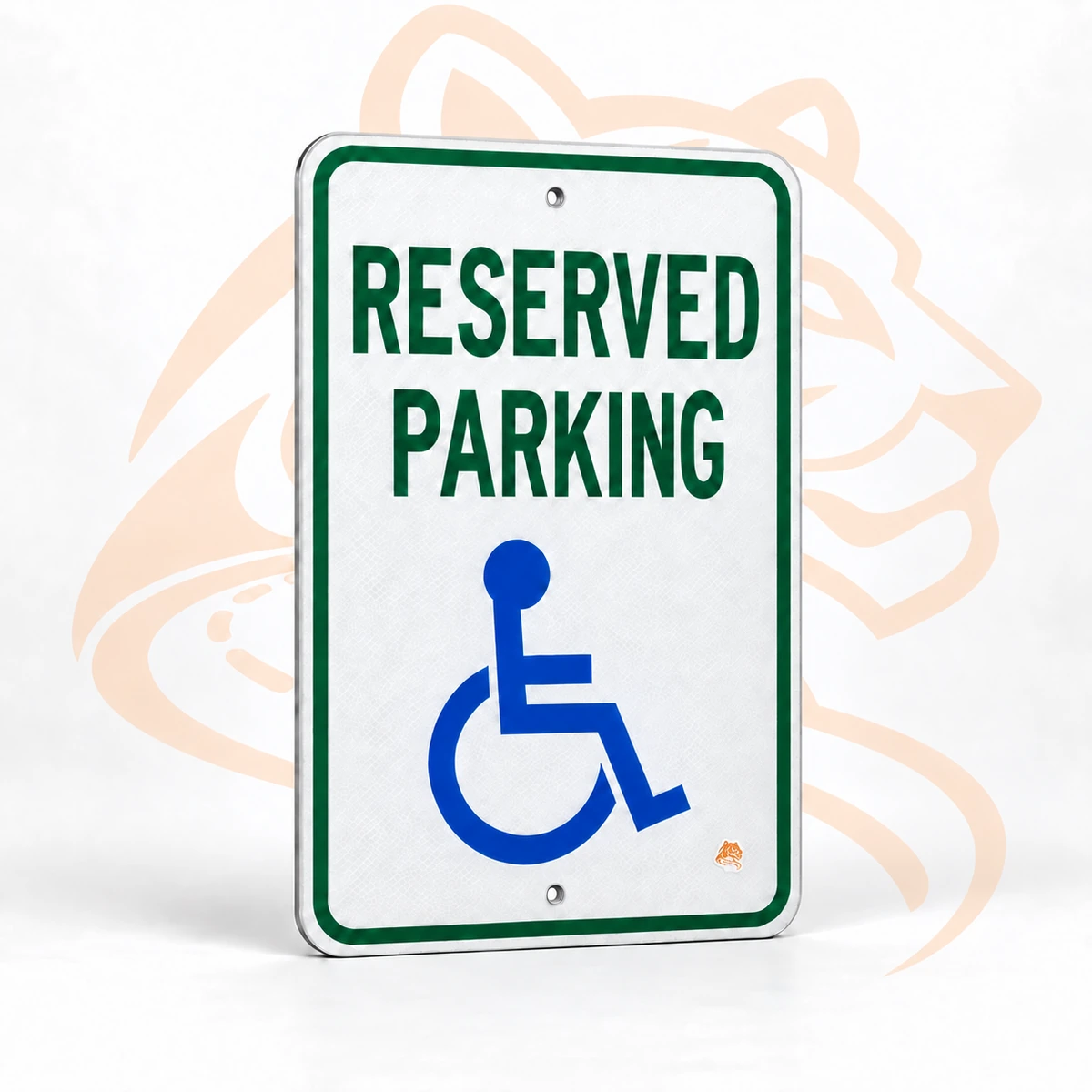 Studio render of Reserved Parking — R7-8, 12" x 18"