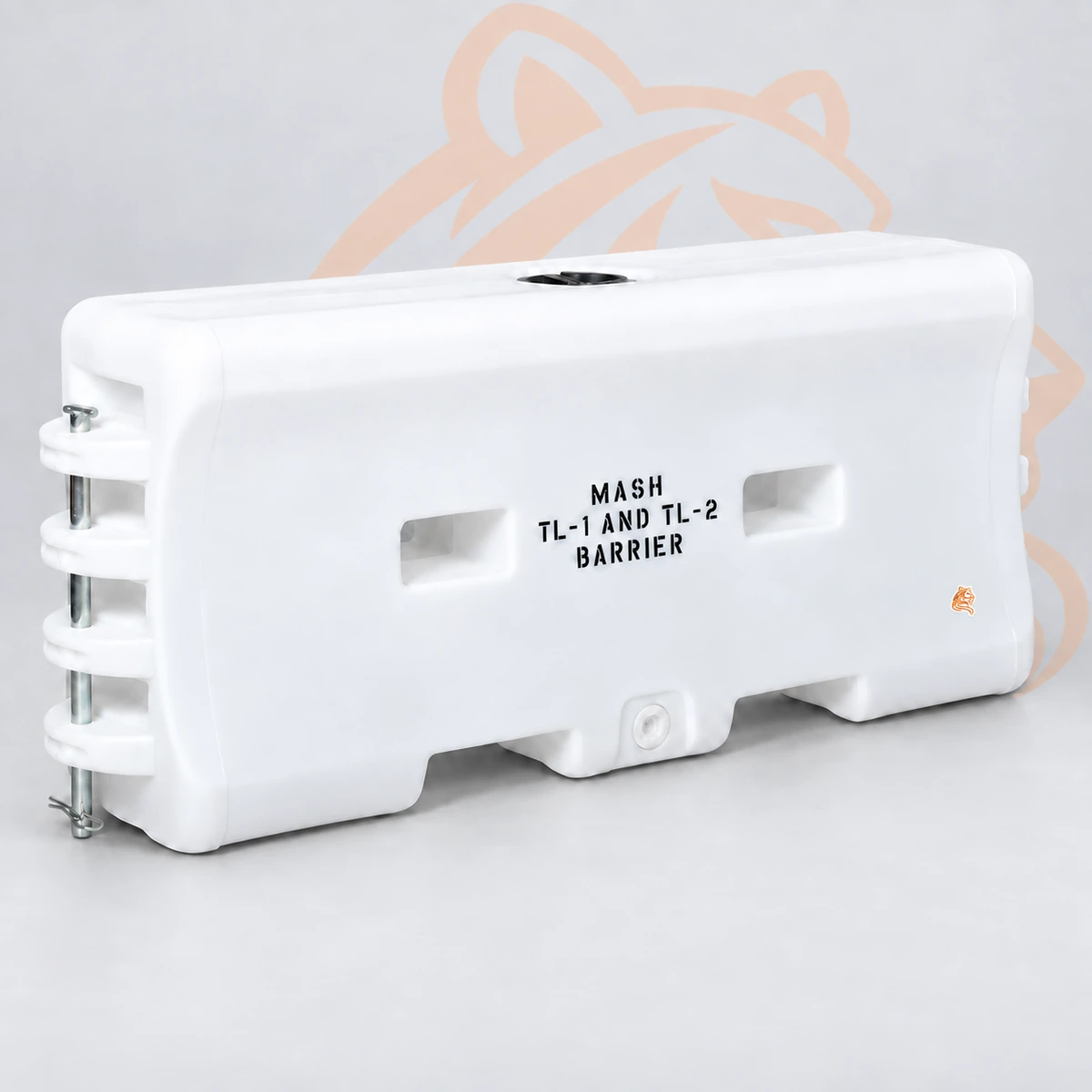 Studio render of TL-2 Water-Cable Barrier — White