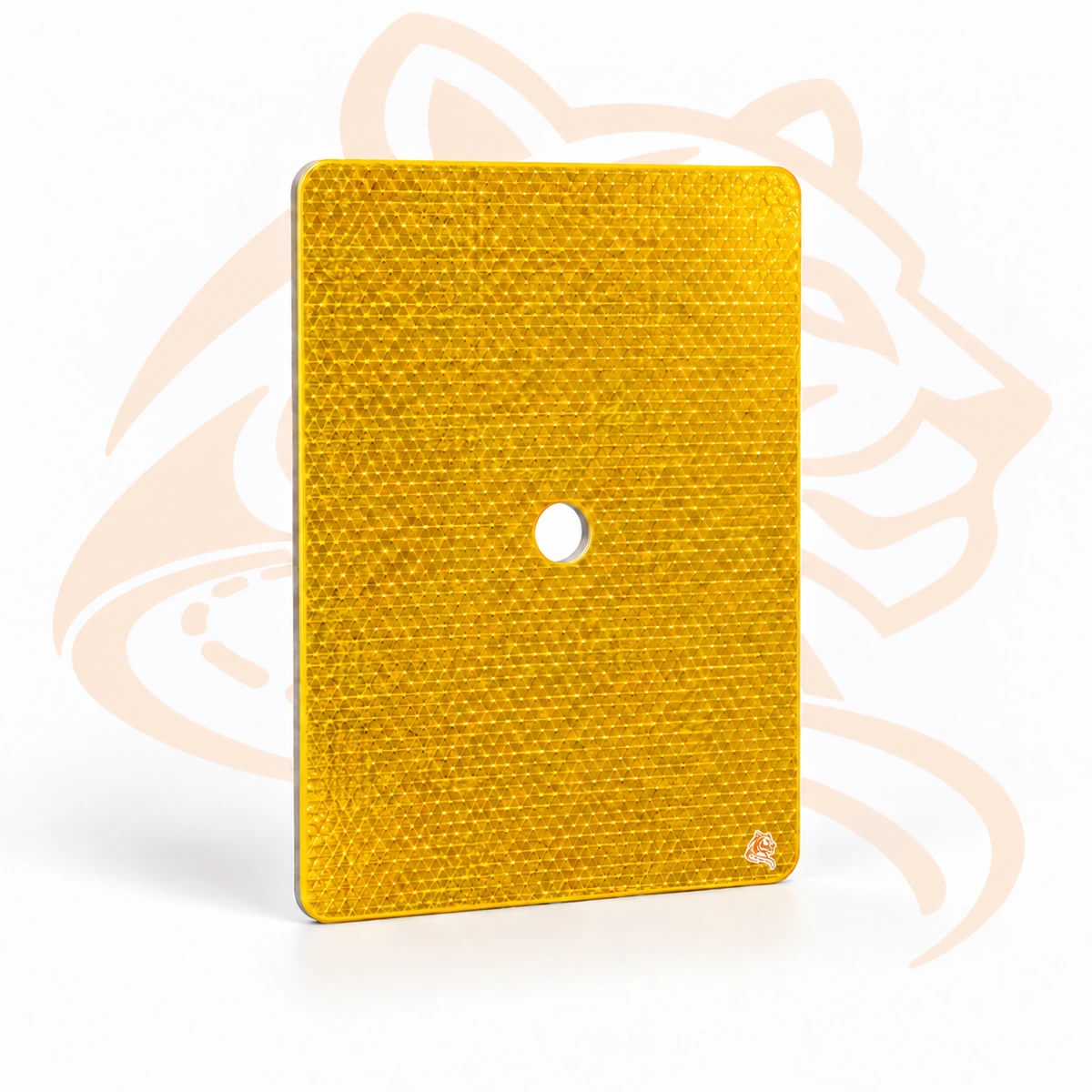 Studio render of Yellow Barrel Reflector — 6" x 8", 5/8" Hole